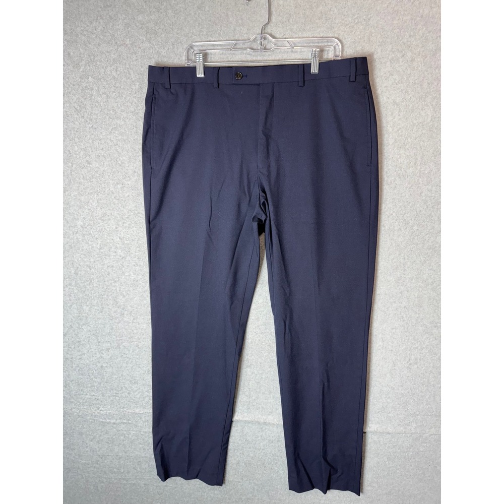 Lauren Ralph Lauren‎ Dress Pants Navy Blue Stretch Flat Front Mens 38x32